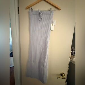 Good American Sky Blue Maxi Skirt